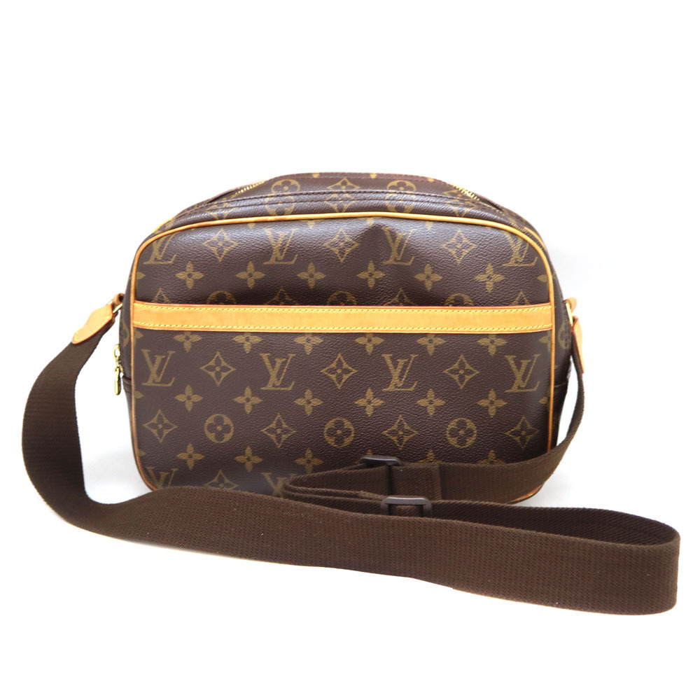 Louis Vuitton Reporter Shoulder Bag Monogram Brown